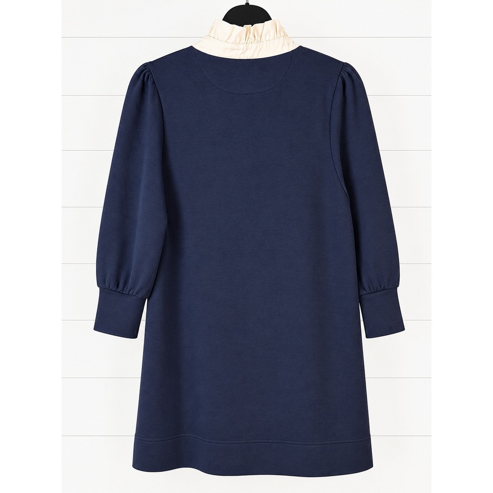 Tuckernuck Pomander Place Charlotte Navy Terry Mini Dress Fall (MSRP: $178) L - Picture 8 of 9